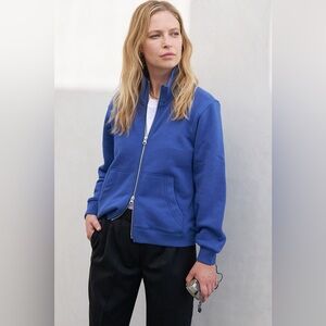 NWT AYR The Zip It Sweatshirt - Bocce Blue - S